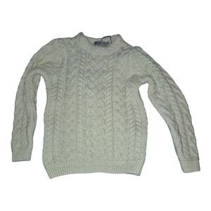 BLARNEY Woolen Mills Childs 7-8 yrs 100% Merino Aran Style Sweater